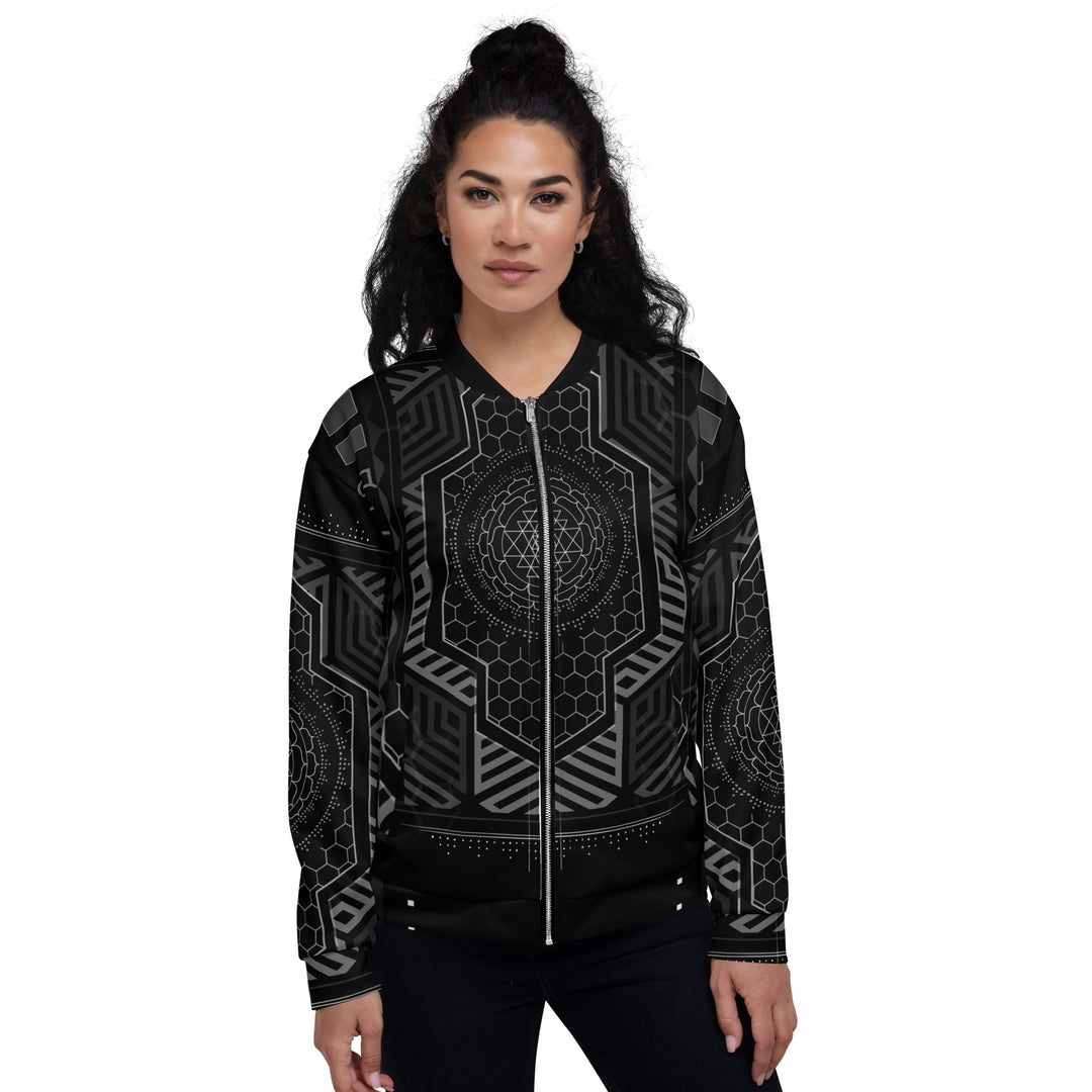 Sri Yantra All-Over Print Bomber Jacket